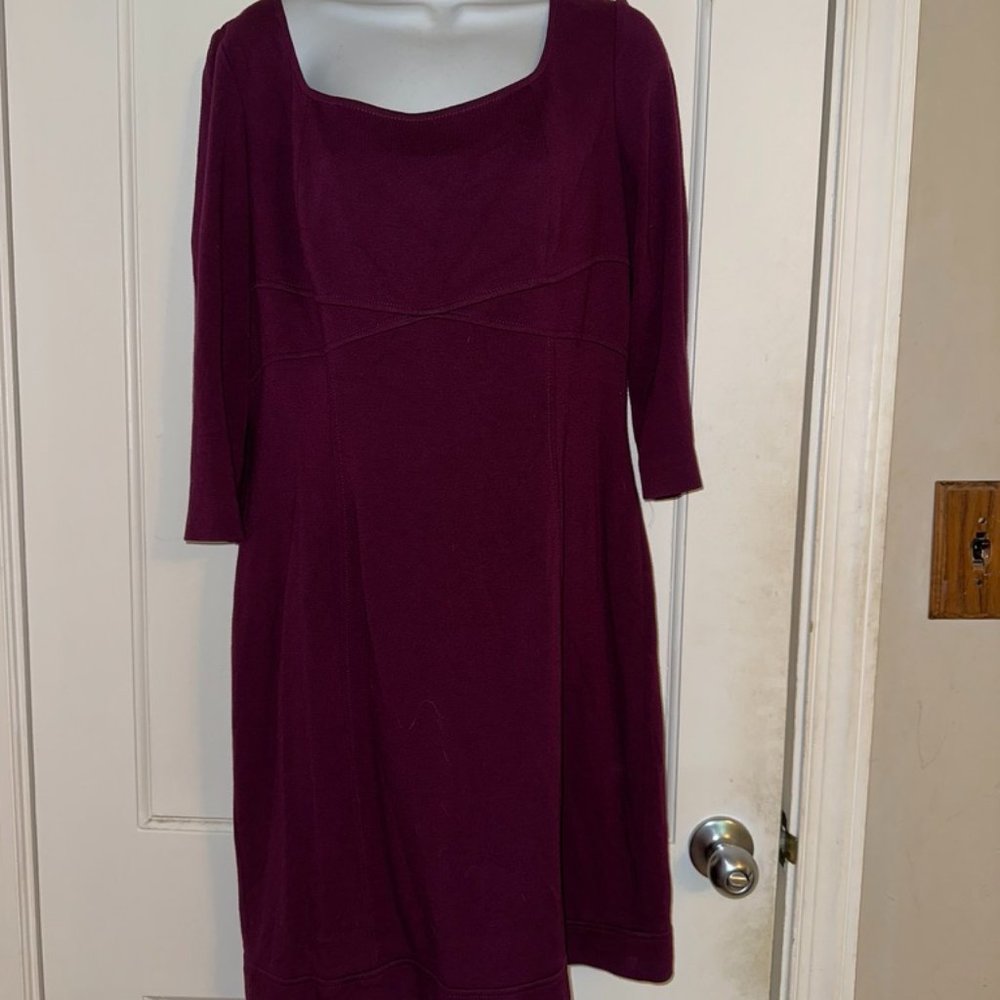 Tahari Burgundy work dress size 10P